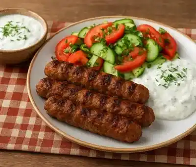 Salata za skara Млечна Салата Като Гарнитура За Скара На Дървени Въглища Mr. Per, Подходяща Към Кюфтета, Кебапчета И Свински Пържоли В Бургас Salata Za Skara